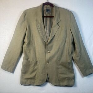 Liz Wear Sage Green Linen Blend Jacket Size 8